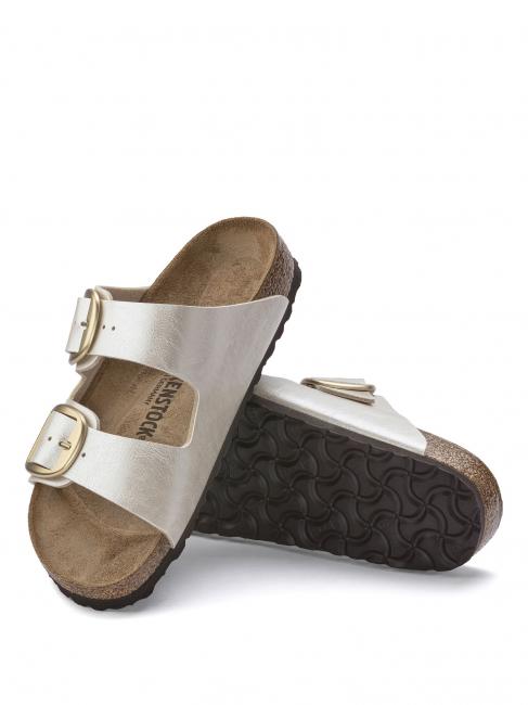 ARIZONA BIG BUCKLE Sandalia zapatilla elegante blanco perla - Zapatos Mujer