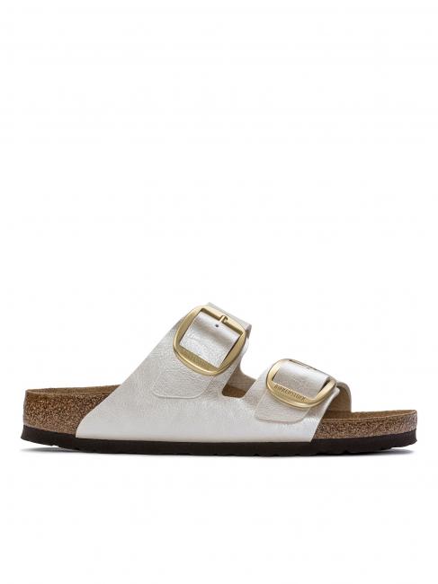 ARIZONA BIG BUCKLE Sandalia zapatilla elegante blanco perla - Zapatos Mujer