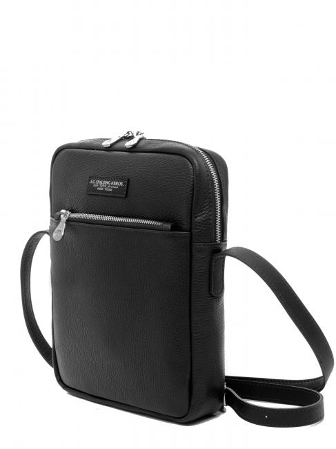 TOURIST Bolso de cuero negro - Bandoleras Hombre