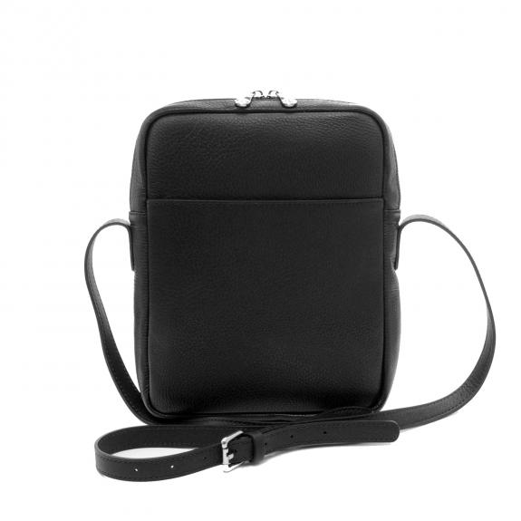 TOURIST Bolso de cuero negro - Bandoleras Hombre