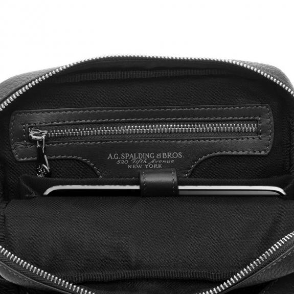 TOURIST Bolso de cuero negro - Bandoleras Hombre