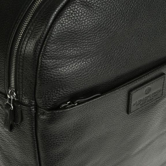 VERMONT Mochila para port&aacute;til de 13", en piel negro - Mochilas para port&aacute;til