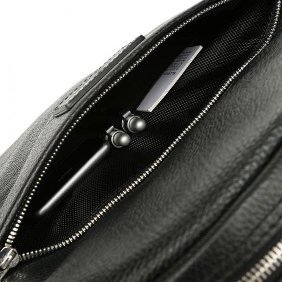 VERMONT Mochila para port&aacute;til de 13", en piel negro - Mochilas para port&aacute;til