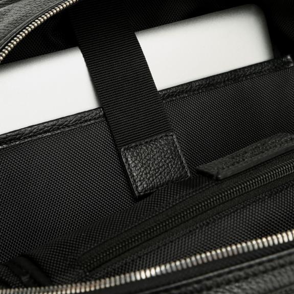 VERMONT Mochila para port&aacute;til de 13", en piel negro - Mochilas para port&aacute;til