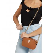 GUESS NOELLE Mini bolso para c&aacute;mara con bandolera co&ntilde;ac ligero - Bolsos Mujer - 4