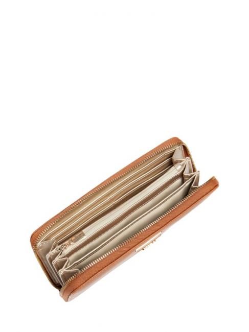 LAUREL Cartera con cremallera alrededor co&ntilde;ac ligero - Carteras Mujer
