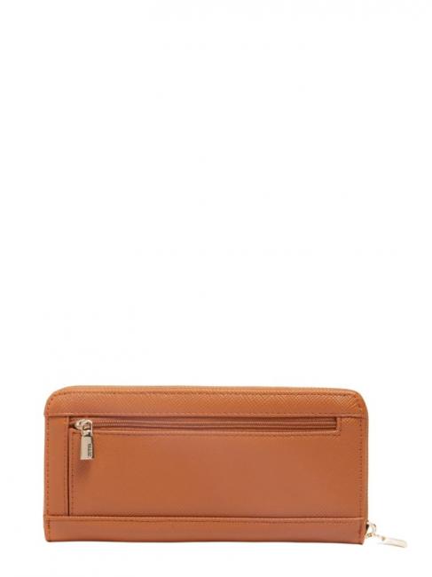 LAUREL Cartera con cremallera alrededor co&ntilde;ac ligero - Carteras Mujer