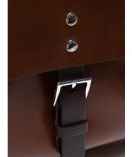 THE BRIDGE LORENZO Mochila de cuero para PC 14" Marrón / Paladio - Mochilas para portátil - 3