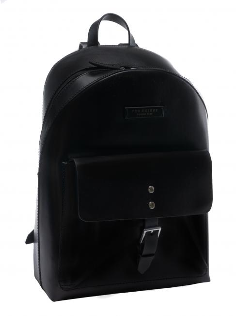 LORENZO Mochila de cuero para PC 14" negro - Mochilas para portátil