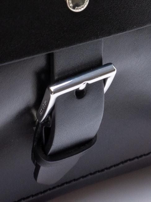 LORENZO Mochila de cuero para PC 14" negro - Mochilas para portátil