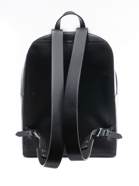 LORENZO Mochila de cuero para PC 14" negro - Mochilas para portátil