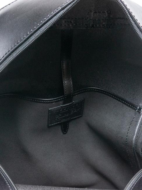 LORENZO Mochila de cuero para PC 14" negro - Mochilas para portátil