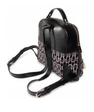 FURLA PIPER Mochila de lona y piel con estampado de cadenas - Bolsos Mujer