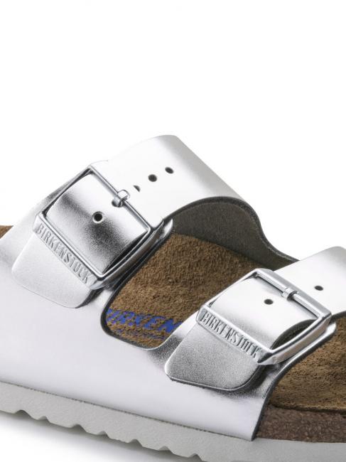 ARIZONA Sandalia babucha de piel plata met&aacute;lica - Zapatos Mujer
