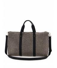 BORBONESE ECO LINE  Bolso mediano con bandolera OP / NATURAL / NEGRO - Bolsas de viaje - 4