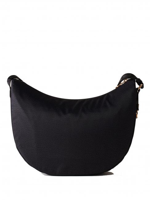 BORBONESO Bolso de hombro LUNA en tejido jet op negro oscuro - Bolsos Mujer