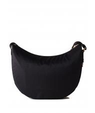 BORBONESE BORBONESO Bolso de hombro LUNA en tejido jet op negro oscuro - Bolsos Mujer - 4