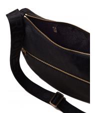 BORBONESE BORBONESO Bolso de hombro LUNA en tejido jet op negro oscuro - Bolsos Mujer - 5