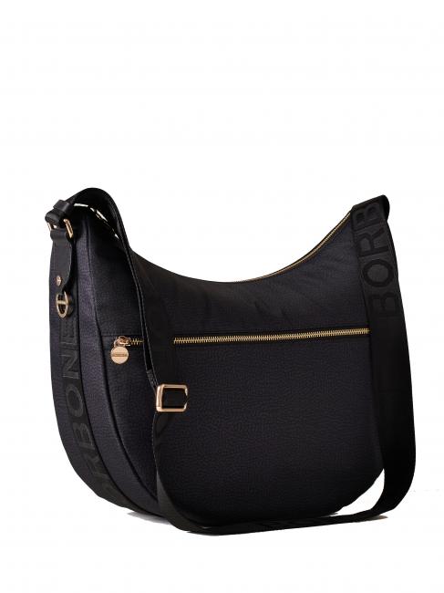BORBONESO Bolso LUNA Hobo, mediano negro oscuro - Bolsos Mujer