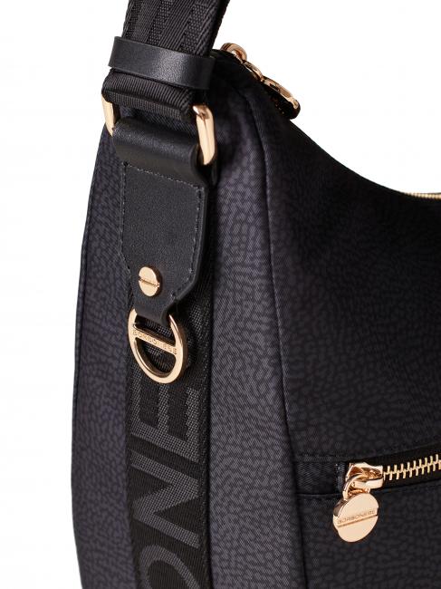 BORBONESO Bolso LUNA Hobo, mediano negro oscuro - Bolsos Mujer
