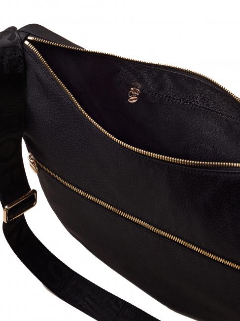 BORBONESO Bolso LUNA Hobo, mediano negro oscuro - Bolsos Mujer