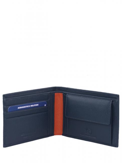 FIGHTER Cartera de cuero para hombre azul - Carteras Hombre