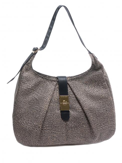 HOBO CORTINA MEDIUM Bolso bandolera mediano OP / NATURAL / NEGRO - Bolsos Mujer