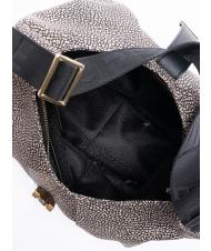 BORBONESE HOBO CORTINA MEDIUM Bolso bandolera mediano OP / NATURAL / NEGRO - Bolsos Mujer - 6