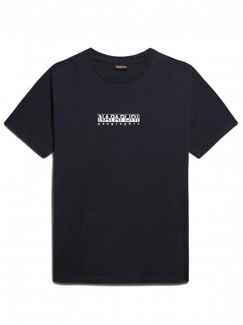 S-BOX SS Camiseta de algod&oacute;n con cuadro de logo blu marine - camiseta