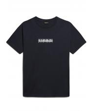 NAPAPIJRI S-BOX SS Camiseta de algod&oacute;n con cuadro de logo blu marine - camiseta - 4