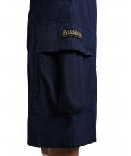 NAPAPIJRI N-DRU Bermuda cargo de algodón con cinturón azul medieval - Pantalones - 5