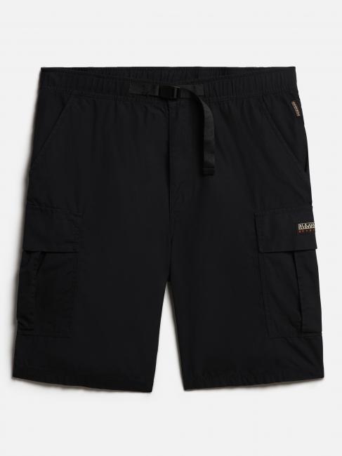 N-DRU Bermuda cargo de algodón con cinturón negro 041 - Pantalones