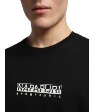 NAPAPIJRI S-BOX SS Camiseta de algod&oacute;n con cuadro de logo negro 041 - camiseta - 3