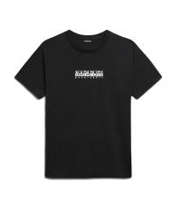 NAPAPIJRI S-BOX SS Camiseta de algod&oacute;n con cuadro de logo negro 041 - camiseta - 4