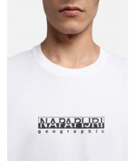 NAPAPIJRI S-BOX SS Camiseta de algod&oacute;n con cuadro de logo blanco brillante 002 - camiseta - 3