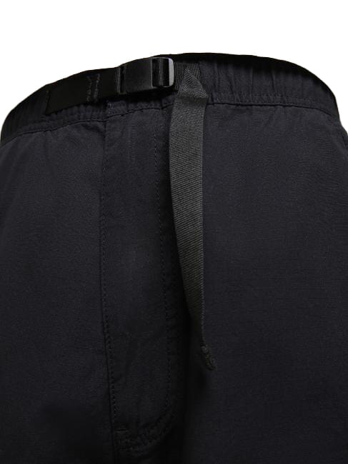 N-DRU Bermuda cargo de algod&oacute;n con cintur&oacute;n negro 041 - Pantalones