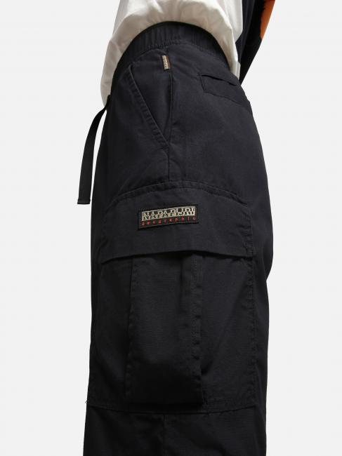 N-DRU Bermuda cargo de algodón con cinturón negro 041 - Pantalones