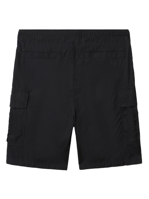 N-DRU Bermuda cargo de algod&oacute;n con cintur&oacute;n negro 041 - Pantalones
