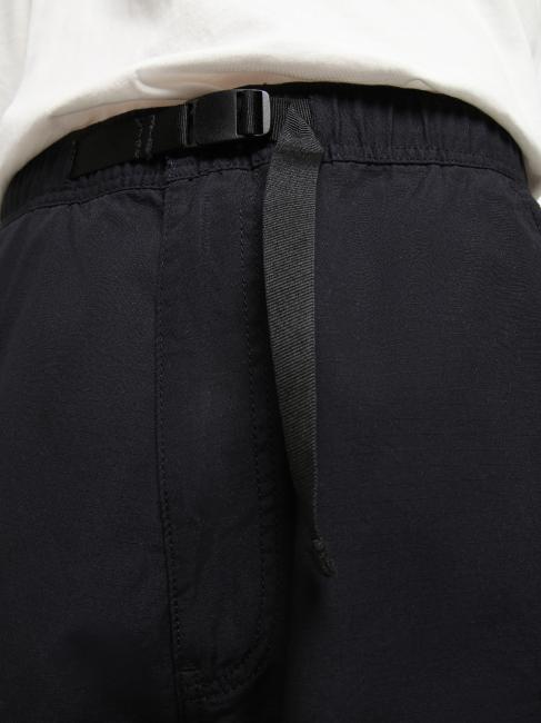 N-DRU Bermuda cargo de algodón con cinturón negro 041 - Pantalones