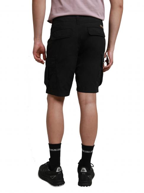 NOTO 5 Bermudas cargo de algod&oacute;n negro 041 - Pantalones