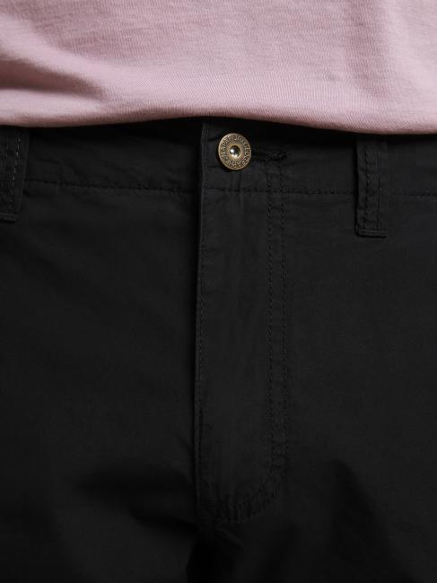 NOTO 5 Bermudas cargo de algod&oacute;n negro 041 - Pantalones