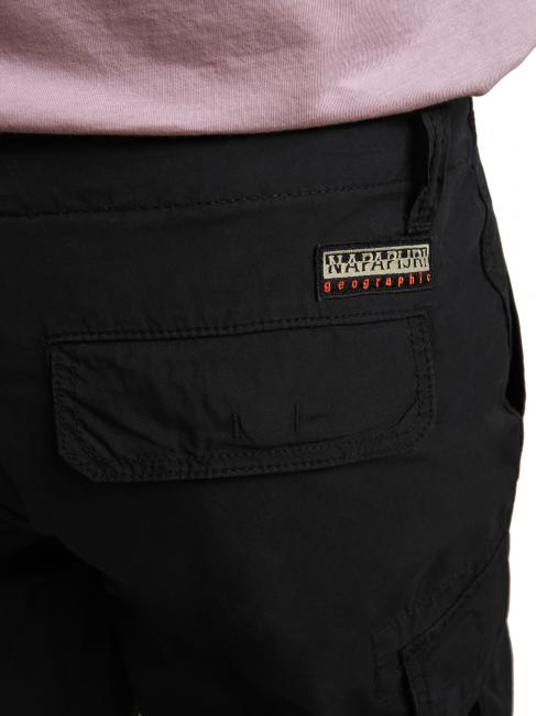 NOTO 5 Bermudas cargo de algod&oacute;n negro 041 - Pantalones