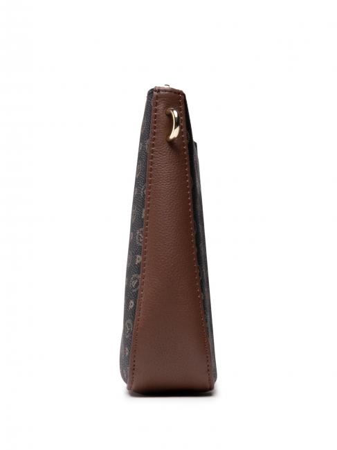 HERITAGE  Bolso de hombro con cadena negro marr&oacute;n - Bolsos Mujer