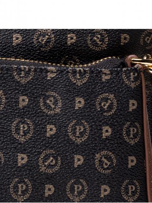 HERITAGE  Bolso de hombro con cadena negro marr&oacute;n - Bolsos Mujer