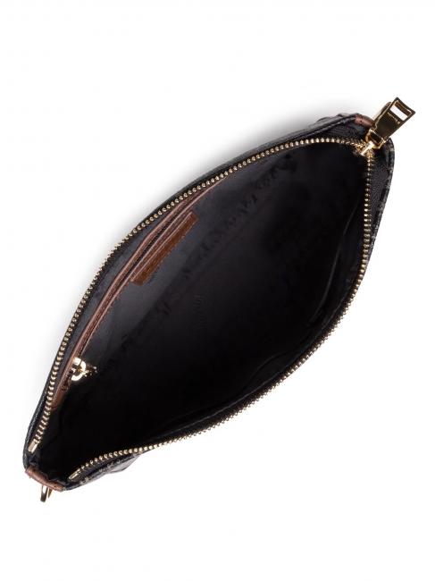 HERITAGE  Bolso de hombro con cadena negro marr&oacute;n - Bolsos Mujer