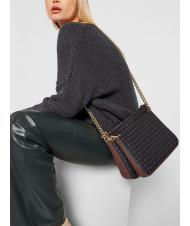 POLLINI HERITAGE  Bolso de hombro con cadena negro marr&oacute;n - Bolsos Mujer - 7