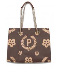 POLLINI HERITAGE  Bolsa de la compra con estampado all over Marrón - Bolsos Mujer - 4