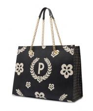 POLLINI HERITAGE  Bolsa de la compra con estampado all over negro - Bolsos Mujer - 2