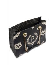 POLLINI HERITAGE  Bolsa de la compra con estampado all over negro - Bolsos Mujer - 6