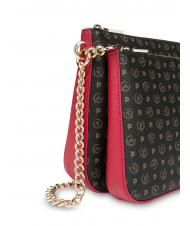 POLLINI HERITAGE  Bolso de hombro con cadena laca negra - Bolsos Mujer - 3